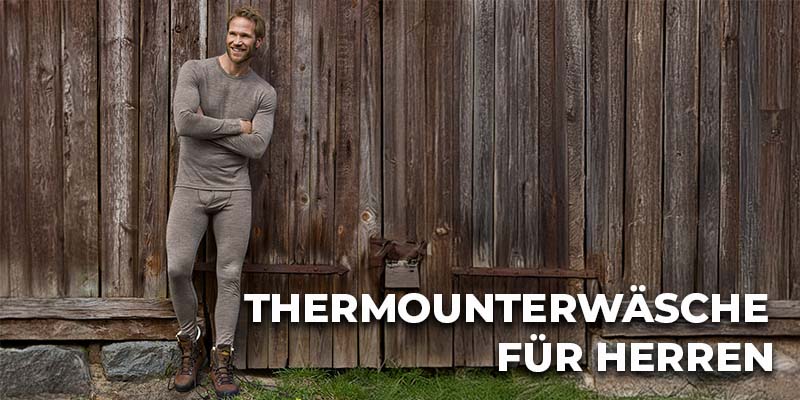 Ein Mann in Thermounterwäsche